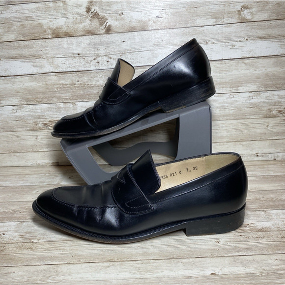 Salvatore Ferragamo Shoes Mens 39 EU 7 2E US Black Penny Loafer UG18865 main image 13